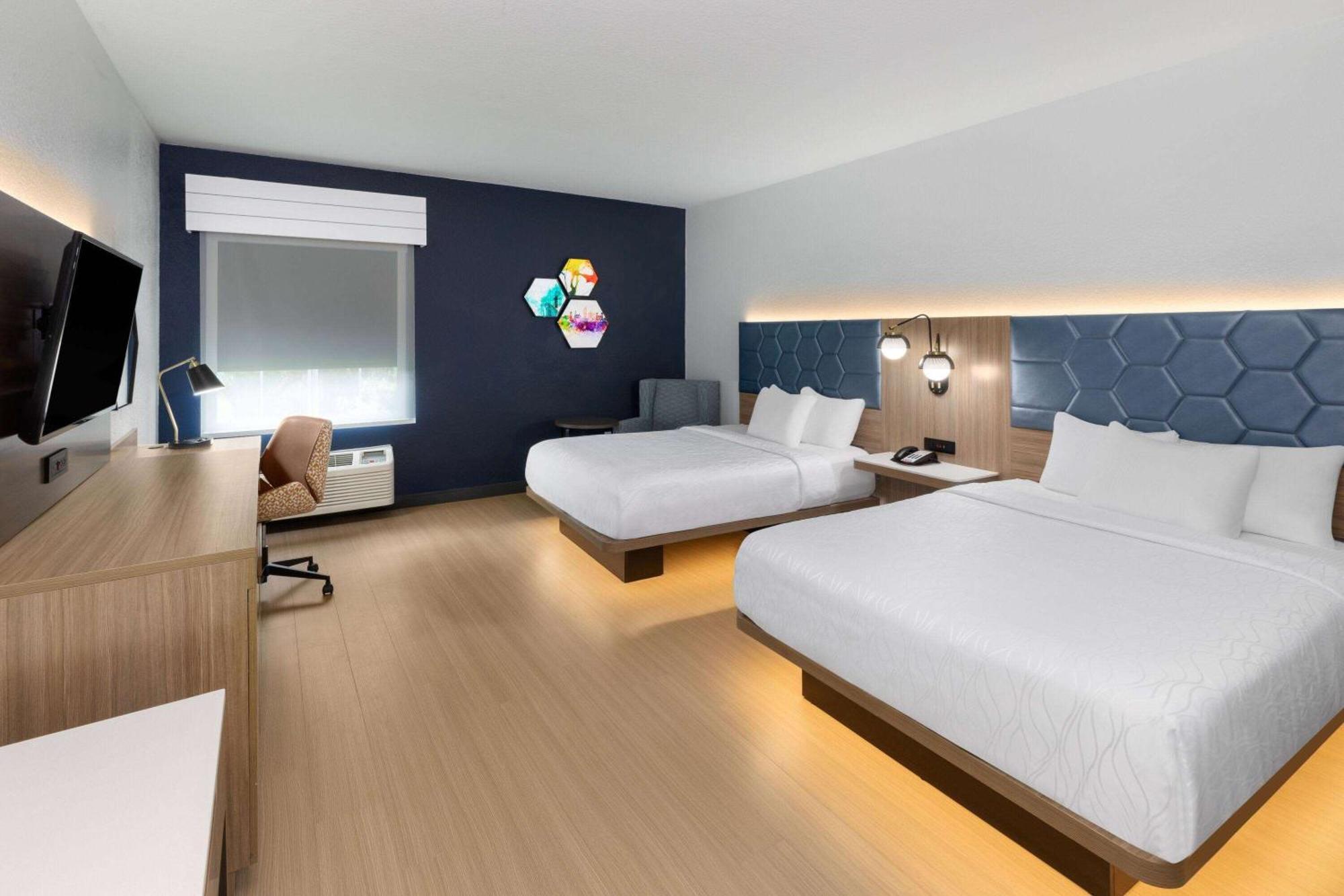 Queen Room Two Queen Beds Roll Shower Mobility or Hearing Accessible Non-Smoking